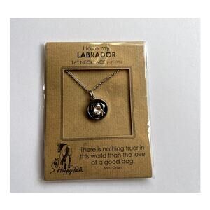 Montana Silversmiths Happy Trails I Love My Labrador 16" Necklace NEW